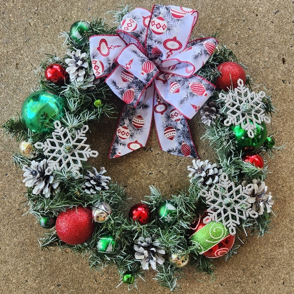Handmade Other - Handmade Festive Glitter Snowflake Christmas Wreath